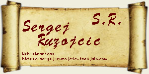 Sergej Ružojčić vizit kartica